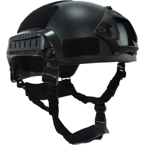 Tactical Fast Helmet, Adjustable Abs Helmet with Side Rails and NVG Mount, Fast Ballistic Helmet for Hunting Outdoor Sports