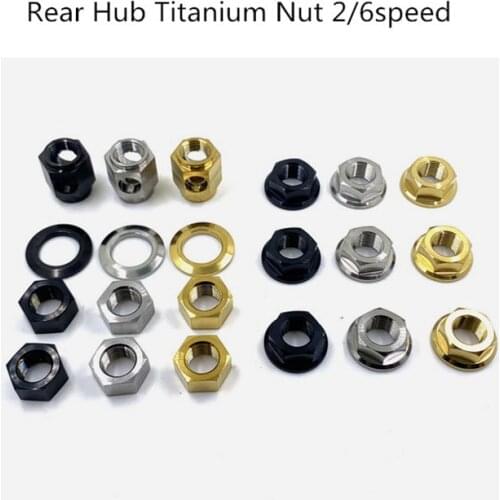 Rear hub titanium nut 2/6speed for brompton bike hub ultralight ti screw Internal transmission