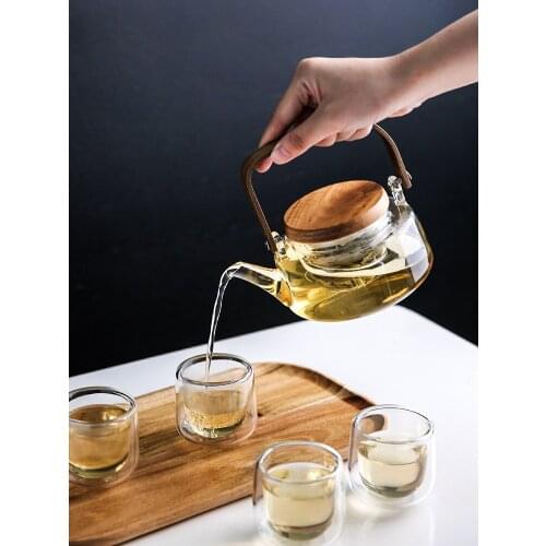 Japanese Tea Set Home Glass Kung Fu Tea Set Office Tea Tea Cup Simple Mini Set