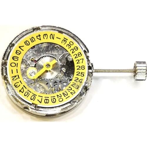 Automatic Movement 3 Hands 21600 Women Wristwatch Repair Part White/Yellow Calendar For Seagull ST6 Mechanical Watch Replacement