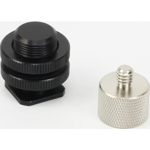 1/4" 5/8" Tripod Connector Bolt Mic Microphone Stick Pole Mount Adapter Screw fr DSLR Camera Sound Pickup Audio Record Mixer