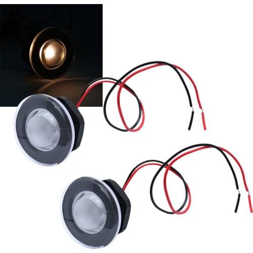 1pc 12V IP67 Marine Boat LED Warm White Light LED Deck Step Lights 2pcs