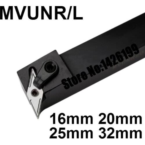 1PCS MVUNR1616H16 MVUNR2020K16 MVUNR2525M16 MVUNR3232P16 MVUNL1616H16 MVUNL CNC Lathe Cutting Tools External Turning Tool Holder