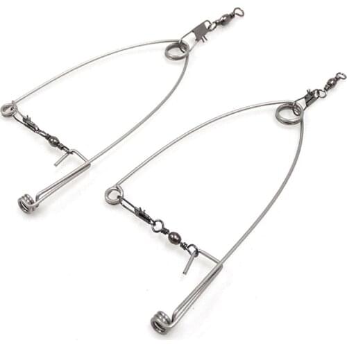 Automatic Fishing Hook Trigger Lazy Stainless Steel Spring Fishhook Bait Catch Ejection Catapult Full Speed Fishing Tackle