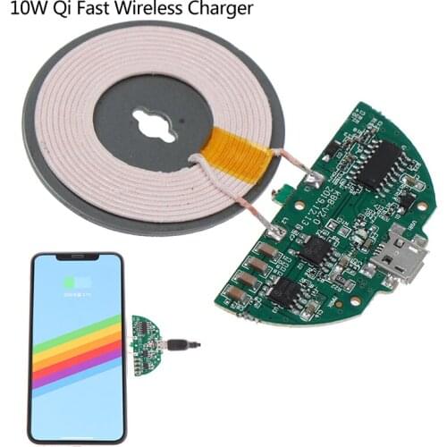 10W Qi Fast Wireless Charger PCBA Circuit Board Transmitter Module+Coil Charging Standard