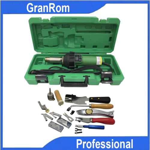 1600W Heating Gun Plastic Welding Gun Digitally Controlled Roofing Welding Hot Air Gun With More Flooring Kit
