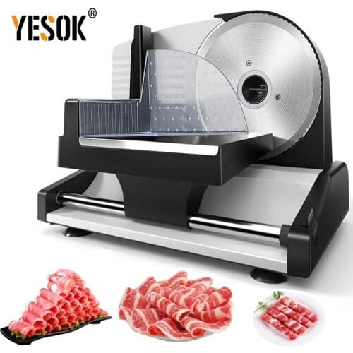 220V Electric Food Slicer Meat Food Household Desktop Meat Slicer Lamb and Beef Slicers 0-22mm Bread Ham Meat Cutting Machine