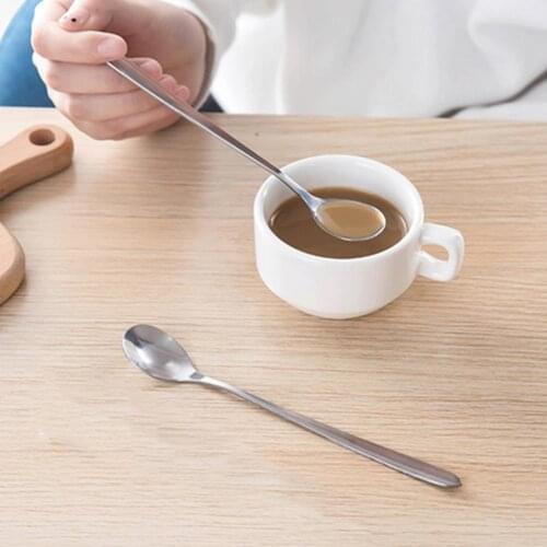 2021 New 5Pcs Stainless Steel Coffee Tea Dessert Food Cream Spoons Set Kitchen Tableware Drinking Tools Kitchen Teaspoons