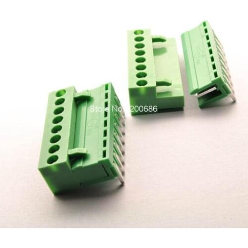9pin Right angle Terminal plug type 300V 10A 3.96mm pitch connector pcb screw terminal block connector