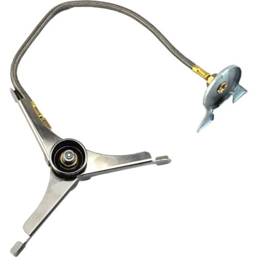 Camping Stove Adapter Stainless Steel Gas Furnace Conversion Stove Transfer Head Lengthened Link Split Outdoor Picnic Expedient