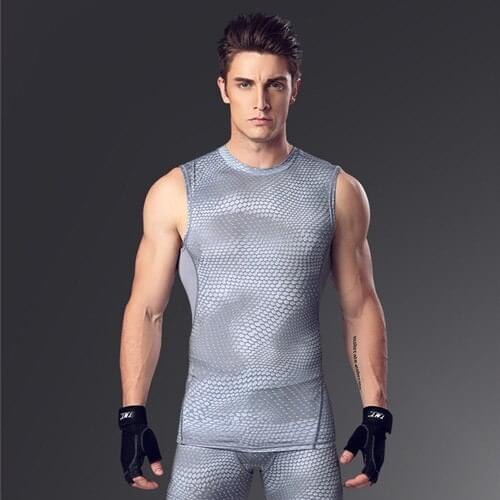 Brand Men Fitness Elastic Vest Large Size Sleeveless Trend Top Breathable Men Casual Vest