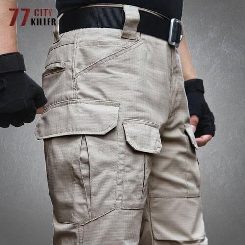 Mens Tactical Cargo Pants Windproof Waterproof Breathable Casual Multi-pocket Trousers Male Outdoor Hiking Military Mens Pants