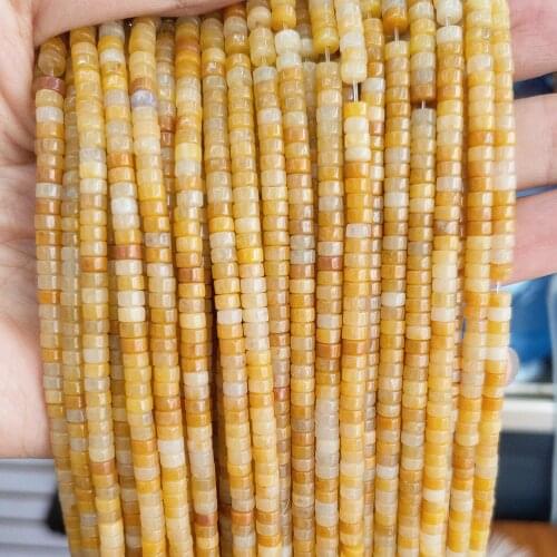 Natural Stone Agates Tiger Eye Jewelry Making Flat 2*4mm Cylinder Colorful Loose Beads DIY Necklace Bracelet Women Accessories