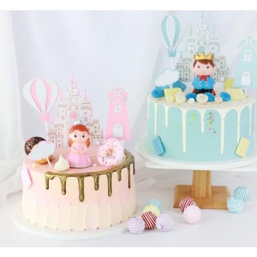 Birthday weding Cake Topper Bling Sparkle Decoration Sign Castle Unicorn Happy Birthday Cake Girl`s Birthday Dessert Decor