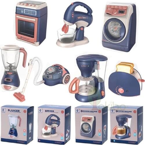 Childrens Kitchen Toy Simulation electric Washing Machine Small Household Appliance Set Children Pretend Toy Boy Girl Gift
