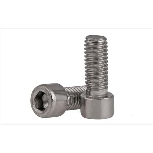 DIN912 201 stainless steel screw hex socket screws M3 M4 M5 M6 M8 screw cup head cylindrical head smooth