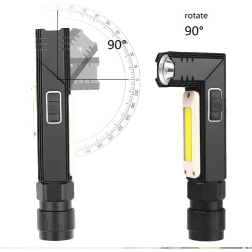 Headlight 18650 XPG And COB Red White Light 90°Folding 360°Adjustable Built-in USB Charging Strong Light Flashlight Headlight