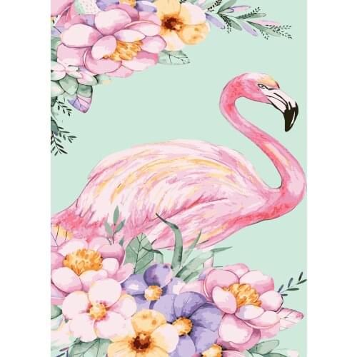Oil Painting By Numbers 50x40cm Pink Swan Animal Kit Drawing On Canvas Wall Art HandPainted DIY Gift Home Decor