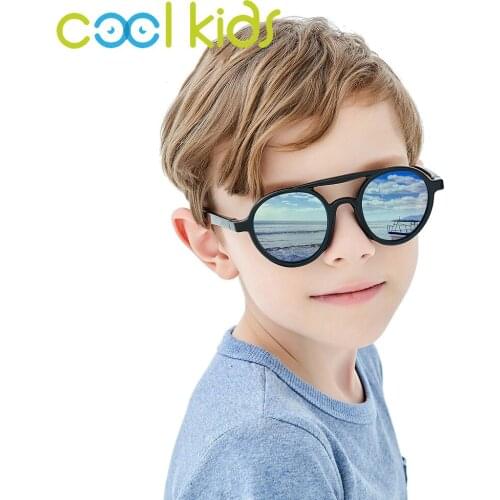 COOL KIDS Flexible Kids Sunglasses Child Polarized Sun Glasses For 7-12 Years Baby Girls Eyeglasses TR90 UV400 Children Glasses