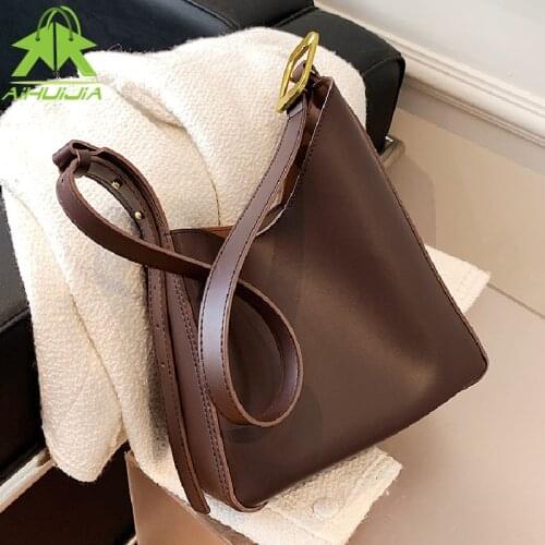 Fashion Solid Color Messenger Bag For Women High Quality Pu Leather Shoulder Bag 2021 New Luxury High Capacity Female Handbags