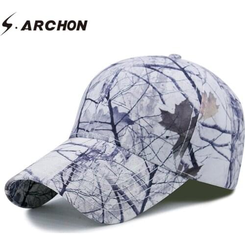 S.ARCHON US Army Militar Camouflage Baseball Cap Men Special Forces Swat Combat Army Hats Male Summer Paintball Leaves Camo Cap