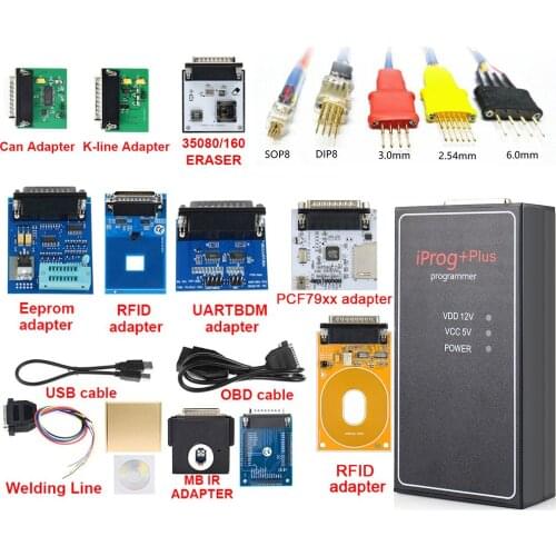 2021 Iprog plus + V86/777 key Programmer Support IMMO Mileage Correction Airbag Reset Till Year 2020 Replace Carprog/Digiprog