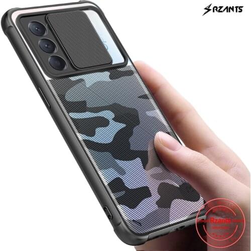 Rzants For Oppo Reno5 Oppo Reno 5 Pro Case Hard [Camouflage Lens] Lens Protection Airbag Conor Slim Crystal Clear Cover