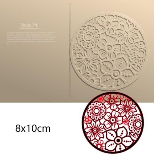 Openwork flower pattern circle Metal Cutting Dies and Stamps Stencil for DIY Scrapbooking Photo Album Embossing Paper Card