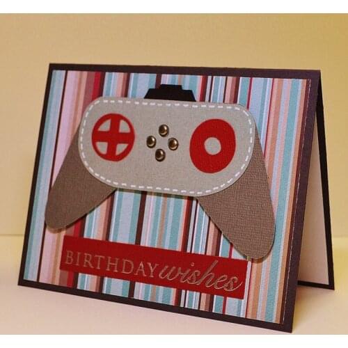 Cutting Dies Gamepad Irregular Figure metal Stencil DIY toys Scrapbooking Dies Decorative Paper Cart Card Embossing Craft 64*53