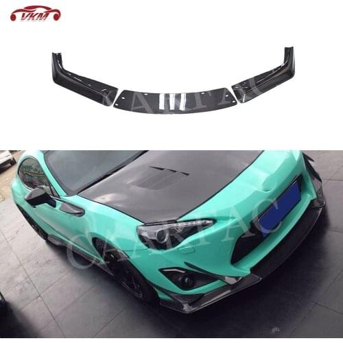 Carbon fiber Material Front Bumper Lip Chin Spoiler Splitter Canards for Toyota GT86 J Style 2014 2015 2016 Auto Car Styling