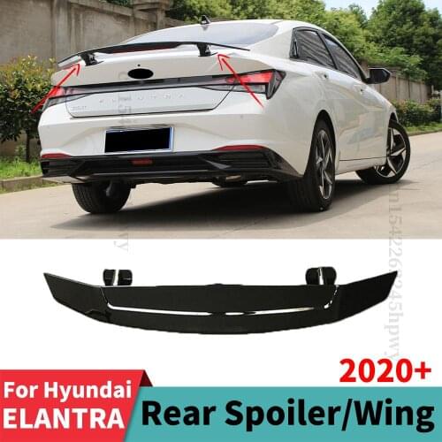 High Quality Roof Rear Spoiler Wing Sport Boot Lip Tail Air Deflector Tuning Accessories For Hyundai Elantra 2020 2021 2020