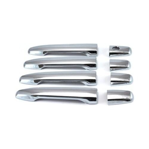 High Quality Chrome Door Handle Cover + Car Door Bowl Trim For Mitsubishi Outlander Lancer 2008 - 2014