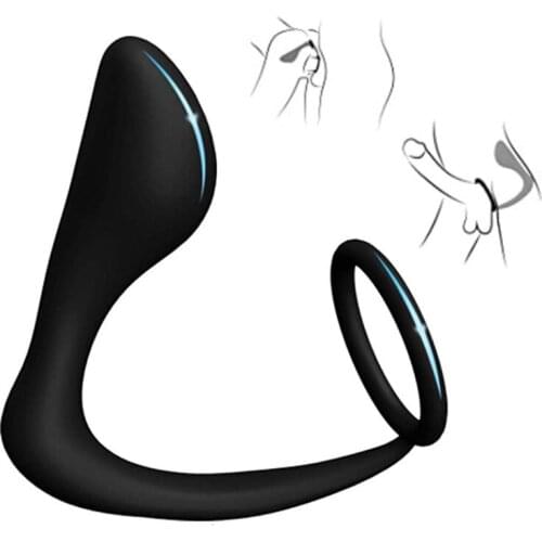 Silicone Cock Ring Anal Prostate Massage Stimulator No Vibrators Penis Rings Erection Delay Ejaculation Sex Toys For Men Couple