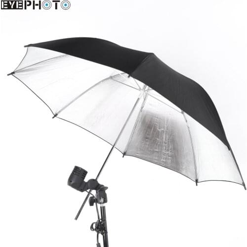 83cm 33in Soft Umbrella Reflector Photo Studio Accessories Black Silver Photo Studio Strobe Flash Light Umbrella ES CN Stock