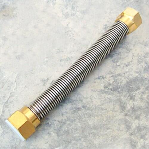 1/2 Inch Faucet Joint Stainless Steel Plumbing Pipe / Bellows / Water Heater Toilet Inlet Pipe Two Female Compression Threads