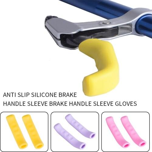 1 Pair Bicycle Brake Handle Cover Bike Brakes Silicone Sleeve Universal Type Brake Lever Protection Covers Cycling Accessory