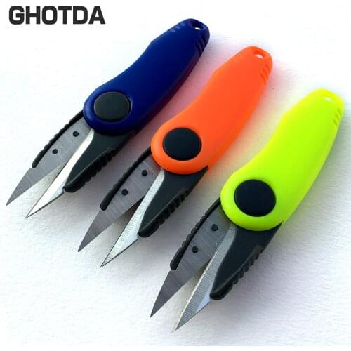1pcs Stainless Steel Fish Use Scissors Multi-purpose Fishing Tackle Fold Scissor Accessories Fishing Line Cut Clipper