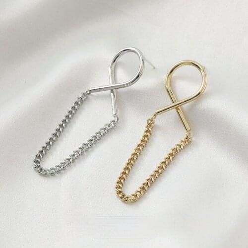 14K gold bag round cross chain earrings earrings diy hand-made material accessories