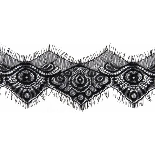 3meters Geometric ethnic pattern flower eyelashes small lace ribbon width 7.5cm african lace fabric hollow underwear lace trims