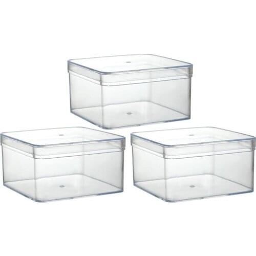 3pcs Biscuit Box Candy Box Food Holder Sugar Case Flip Box Biscuit Snack Cookies Storage Box for Kitchen Shop Home