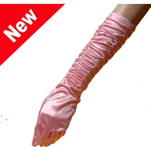 5pc /lot Pink finger gloves fashion long design women lady princess girl dancing performance player glove free shipping
