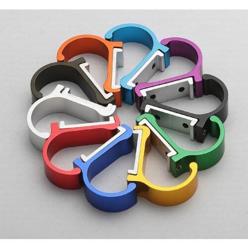 50pcs/lot DIY Space AluminumTowel Wall Hook Nail Bathroom Kitchen Clothes Key Hat Rack Bag Hanger Holder Random Color
