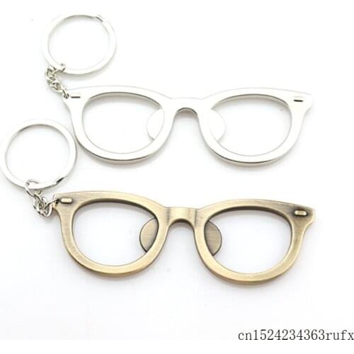 50 Pcs Sunglasses Bottle Opener Travelling Mental Beer Bottle Opener Keychain Vintage Style Beer Openers