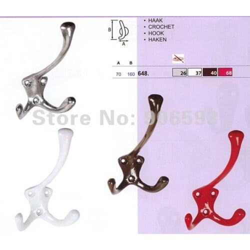 6pcs lot free shipping Colourful aluminium alloy wall hook,double coat hook