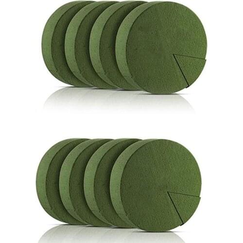 8Pcs Floral Foam, 6.5Inch Large Dry & Wet Floral Foam Bricks Round for Artificial Flowers, Wedding Decoration