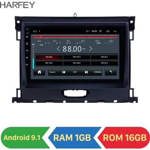 Harfey 9" HD Touchscreen Android 9.1 GPS car Radio for 2018 Ford Ranger with Bluetooth USB AUX support Carplay DVR SWC