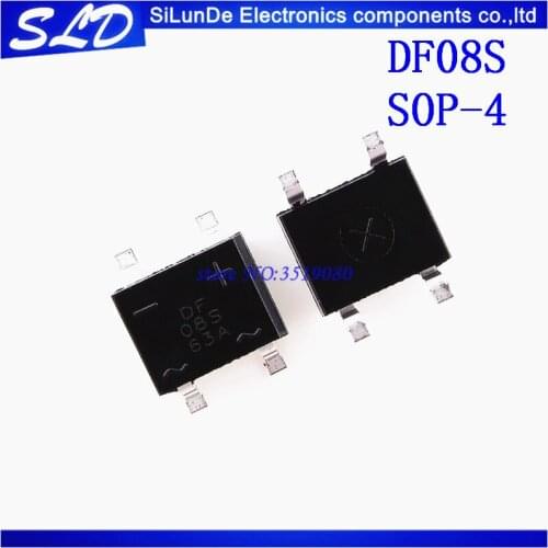 Free Shipping 100pcs/lot DF08S-E3/77 DF08S-E3 DF08S DF 08S 1A 800V SOP-4 new and original in stock