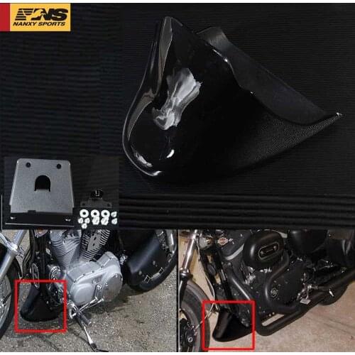 Black Motorcycle Front Chin Bottom Spoiler Mudguard Air Dam Fairing Cover Mudguard Fair for For Harley Sportster XL883 XL1200