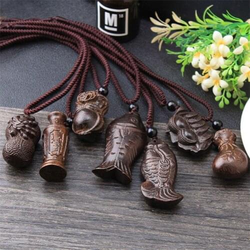 Wood Fish Pendant Original 2019 New National Trend Handmade Wood Pendant Necklace Women Fish Vintage Hangings