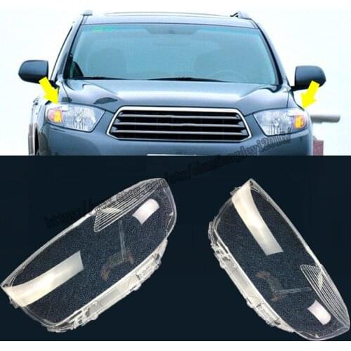 For Toyota Highlander 2009 2010 2011 Headlight Headlamp Lens Cover Right&Left Car modification accessories
